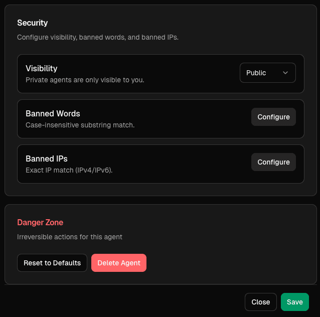 Security Settings
