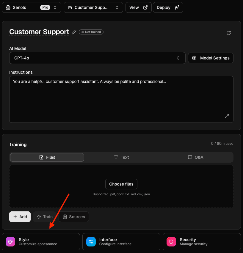 Theme & Style Settings